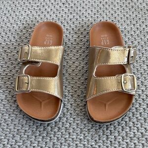 GAP Kids Metallic Gold Buckle Sandals